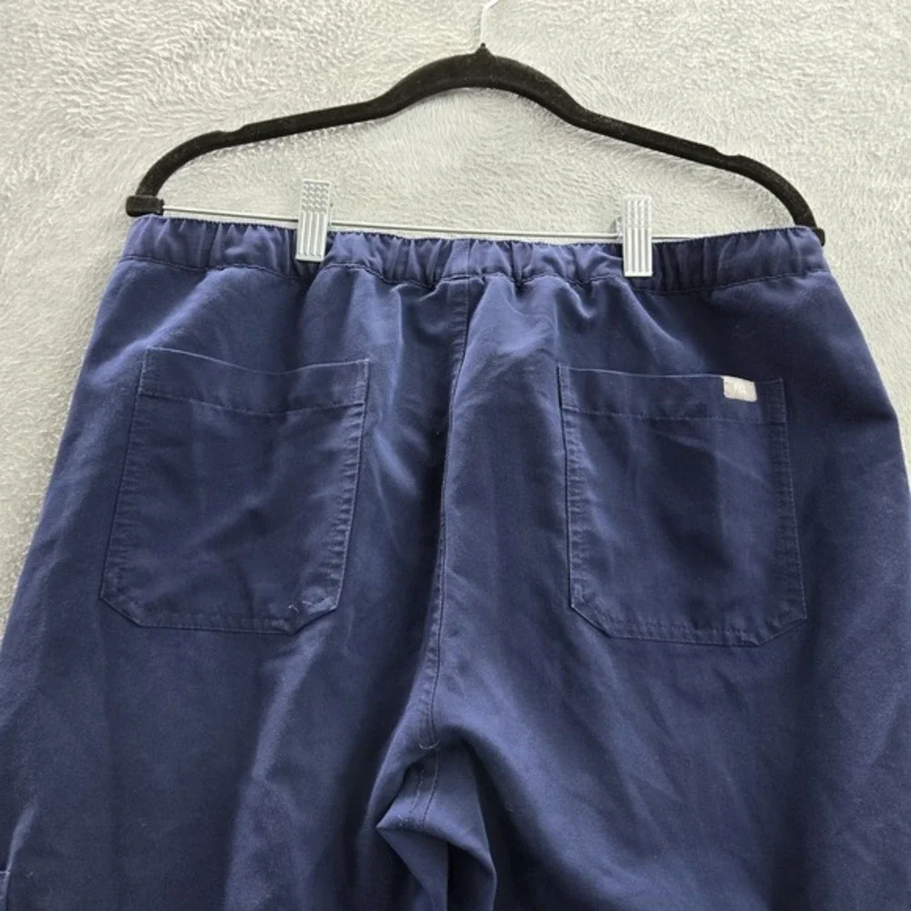 FIGS Men Scrub Pants M Blue Cairo Cargo Drawstring‎ Pockets 31